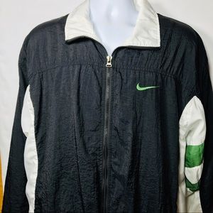 Nike Zip Jogging large green swoosh logo M mens